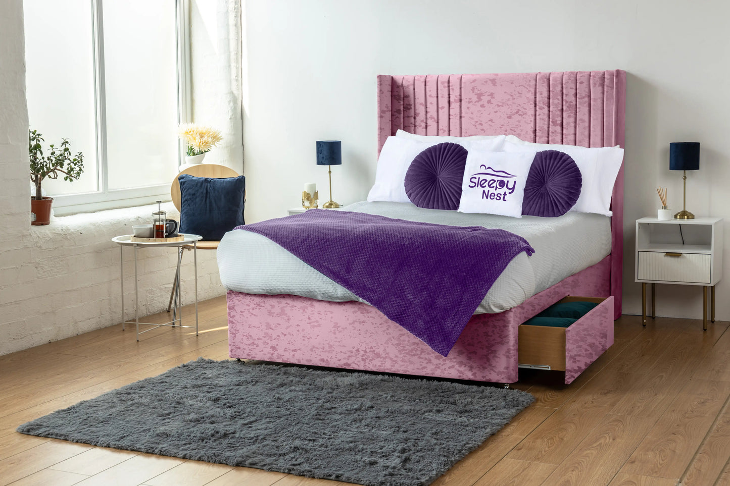 Skyline wingback Divan Bed