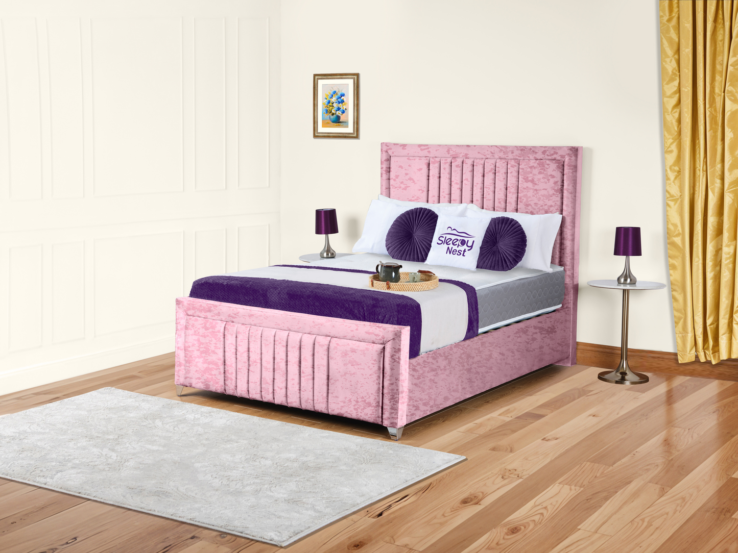 Cannas upholstered bed