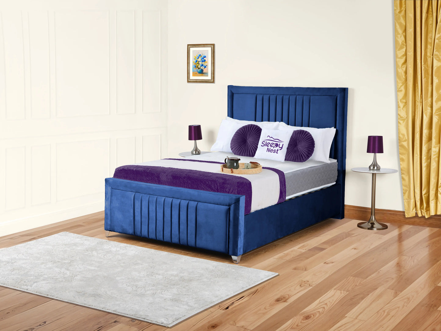 Cannas upholstered bed