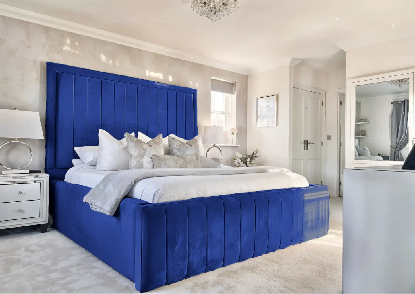Geneva lined Upholstered Bed