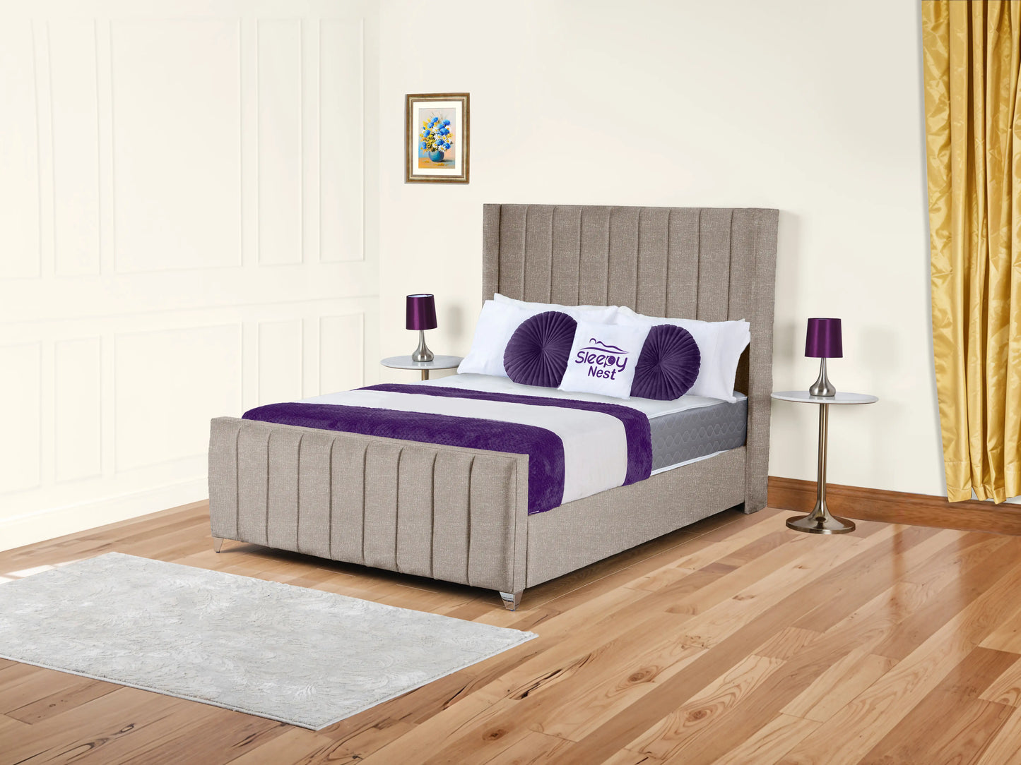 Empire Winged upholstered Bed