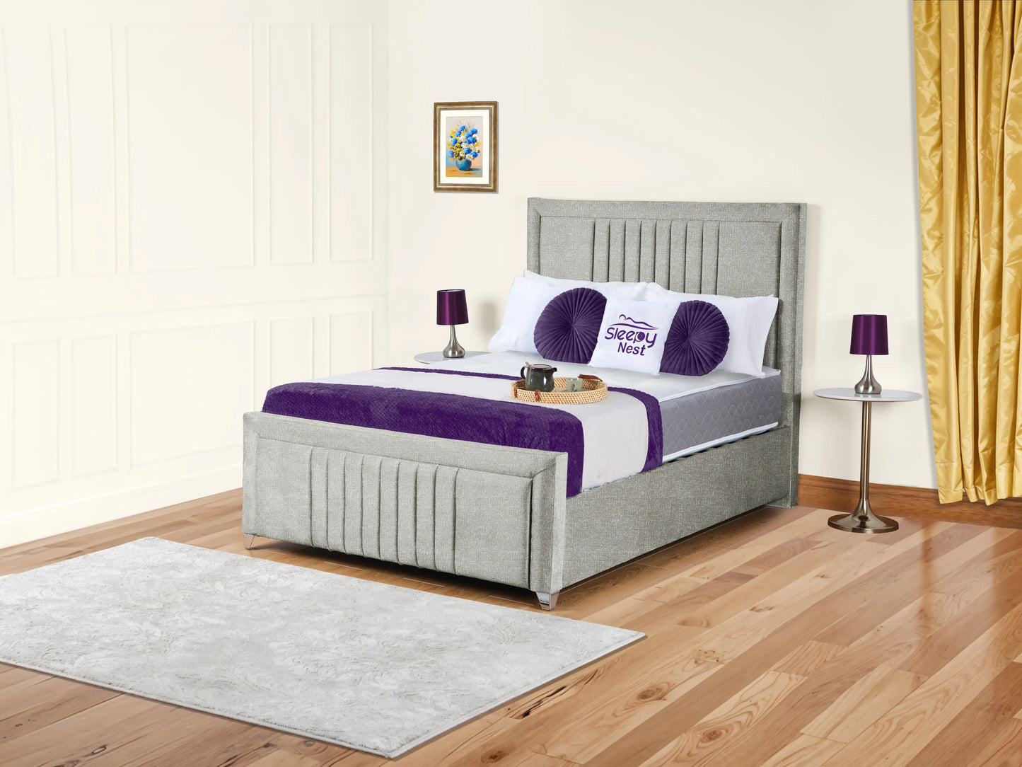 Cannas upholstered bed