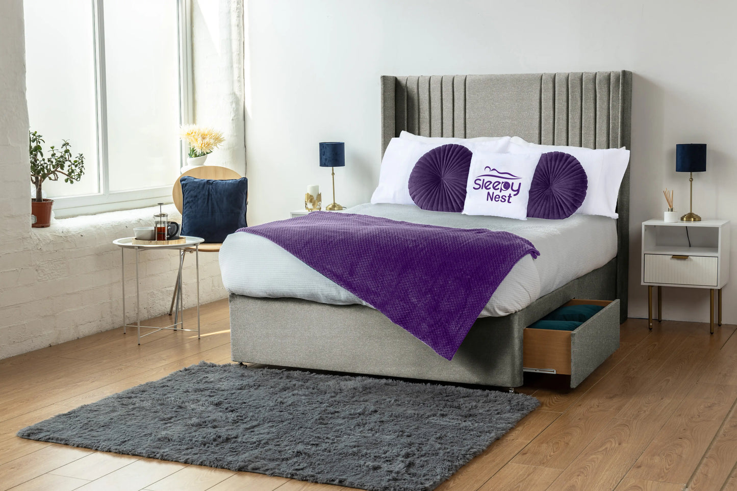 Skyline wingback Divan Bed