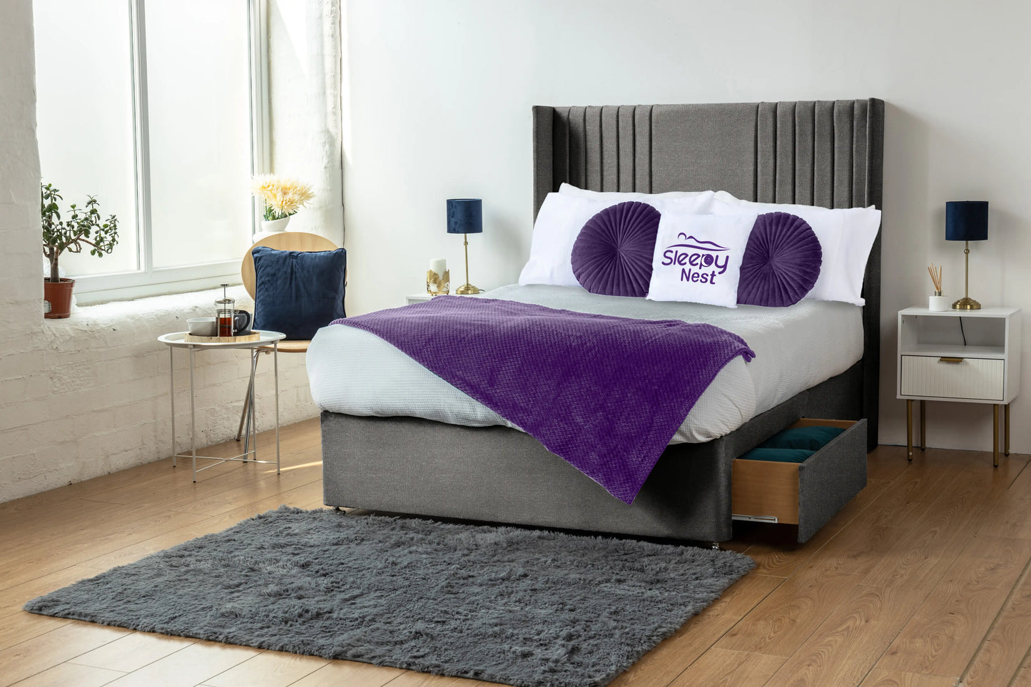 Skyline wingback Divan Bed