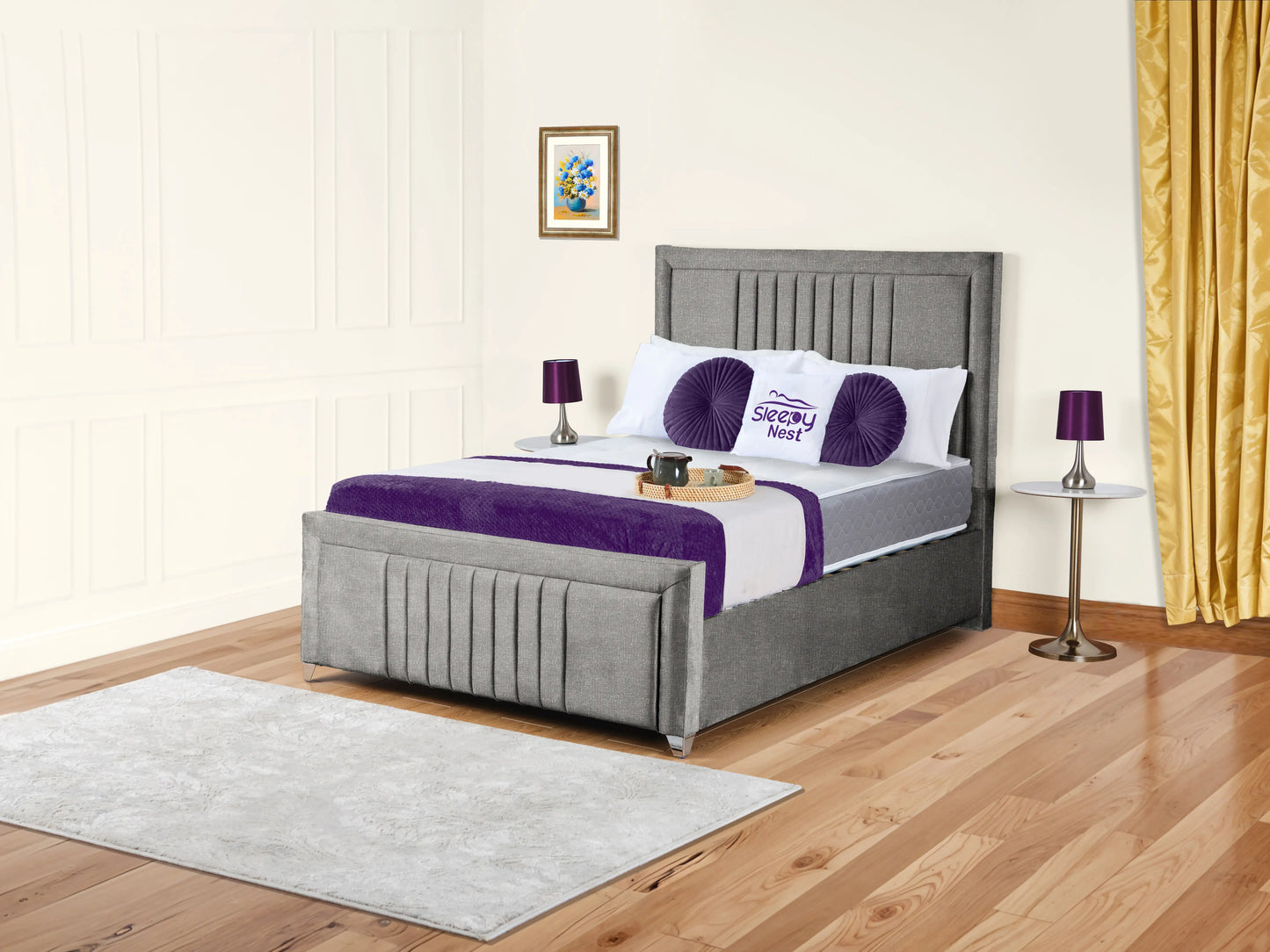 Cannas upholstered bed