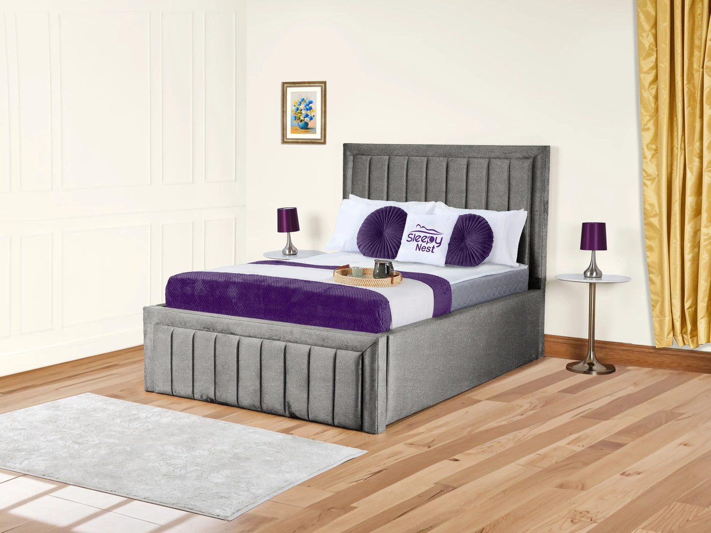 Grand panel Upholstered bed