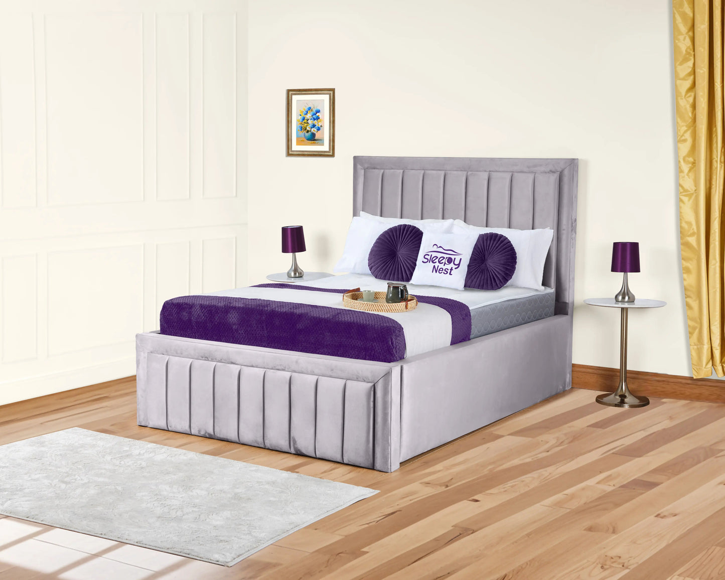 Grand panel Upholstered bed