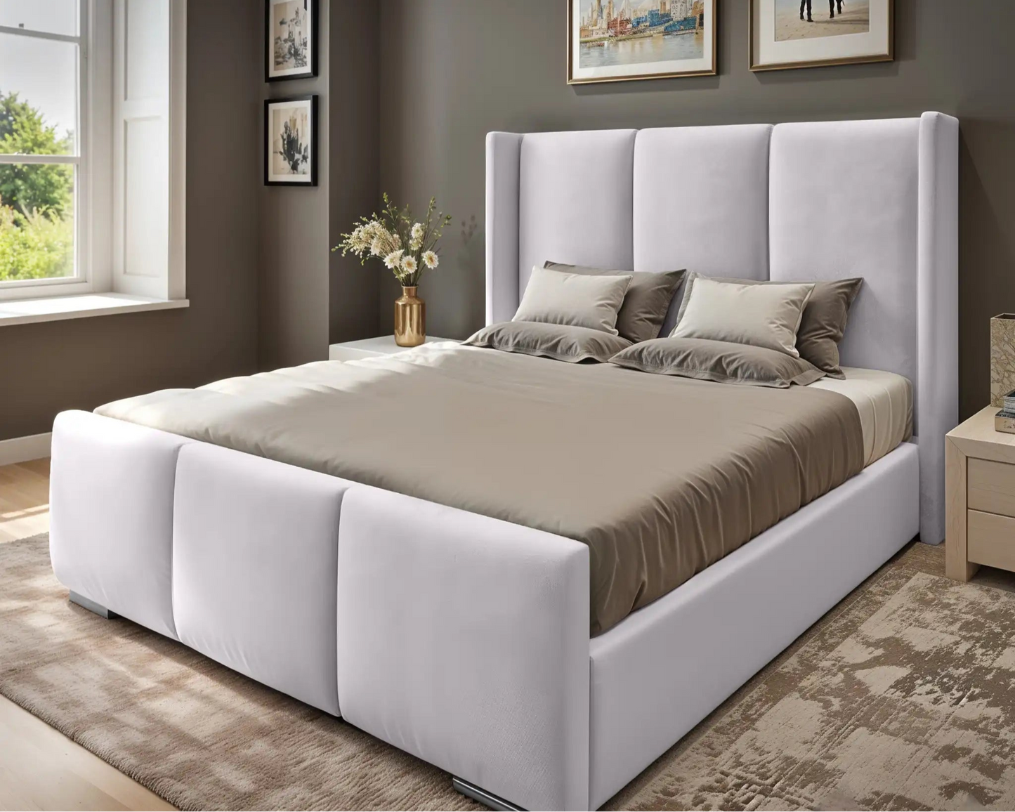 Miami winged Upholstered Bed