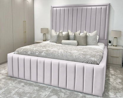 Hampton panel upholstered bed