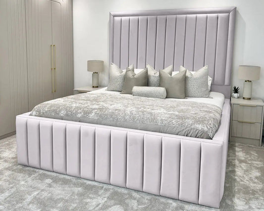 Hampton panel upholstered bed