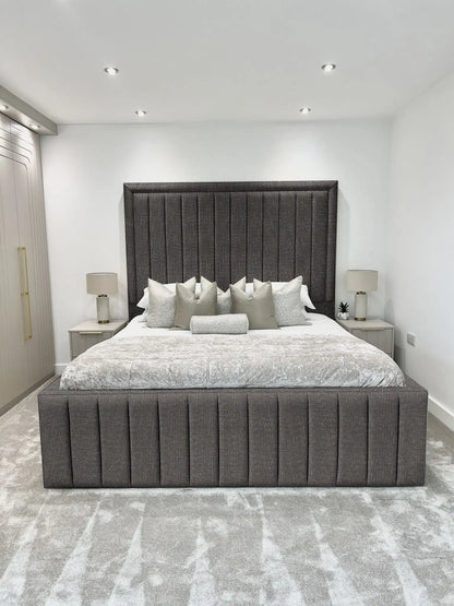 Hampton panel upholstered bed