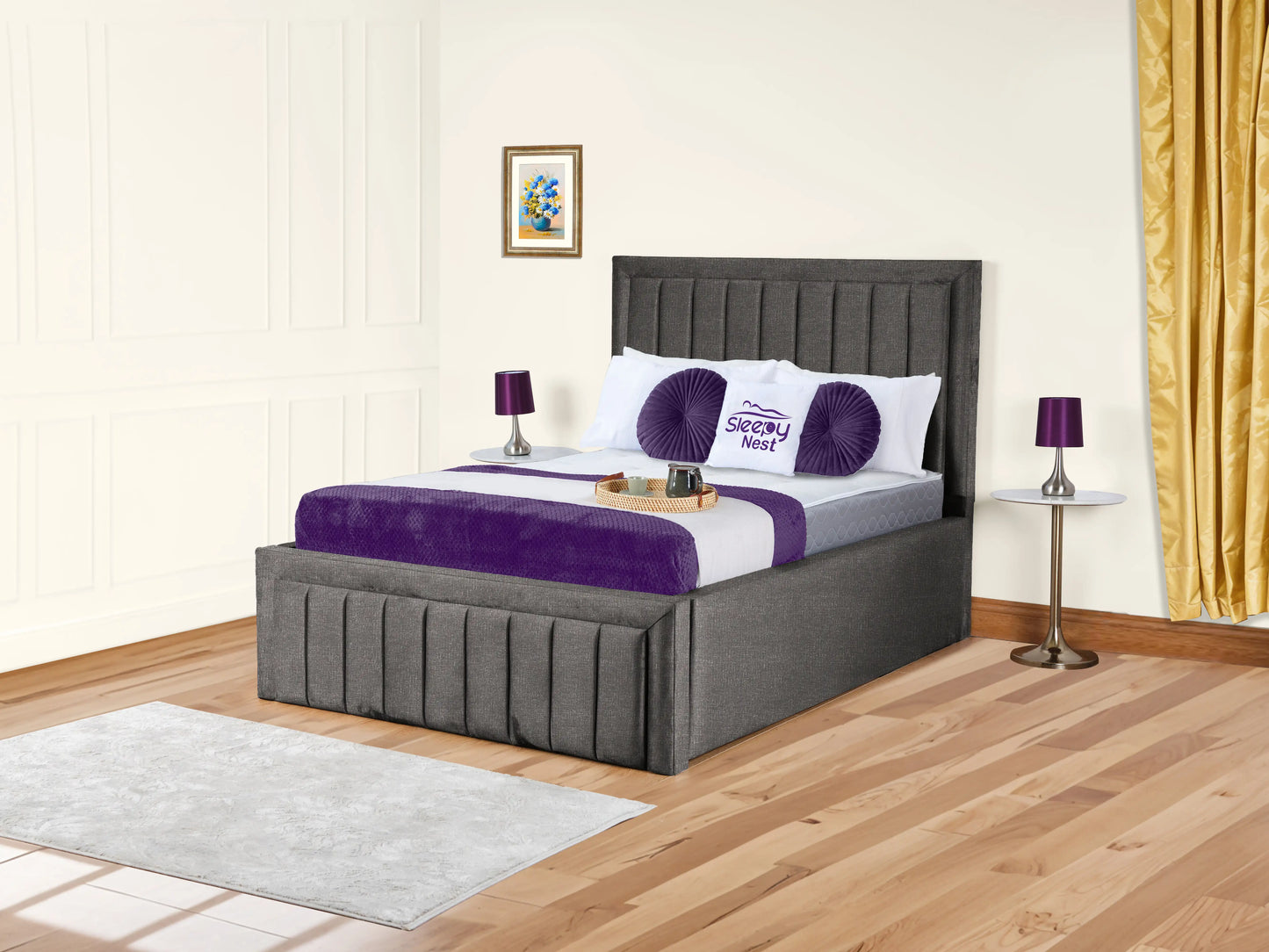 Grand panel Upholstered bed