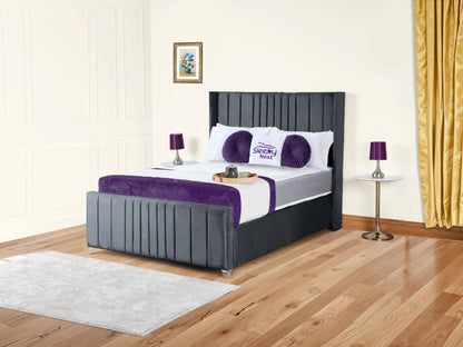Valencia Lined Wings Upholstered Bed