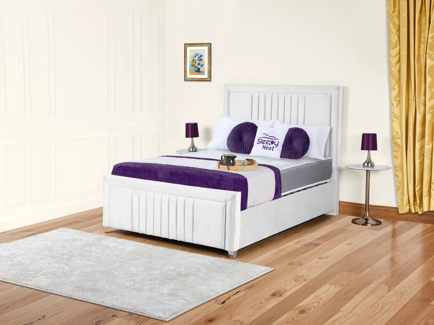 Cannas upholstered bed