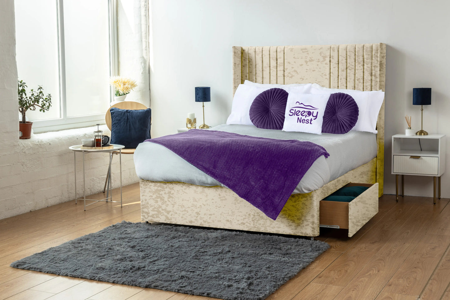 Skyline wingback Divan Bed