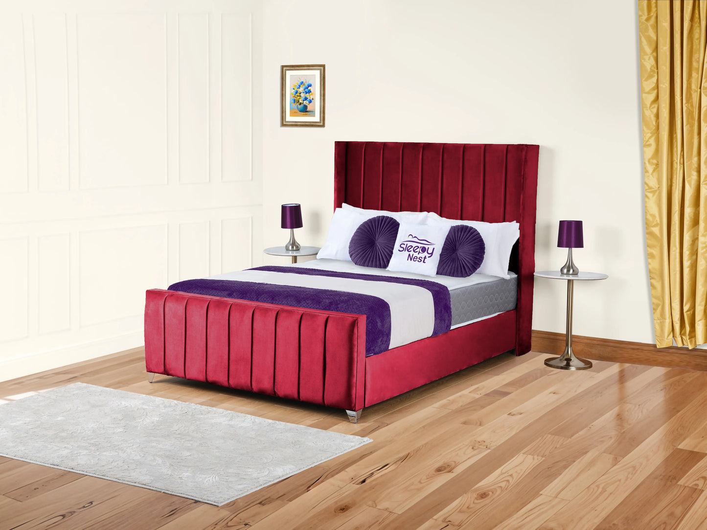 Empire Winged upholstered Bed