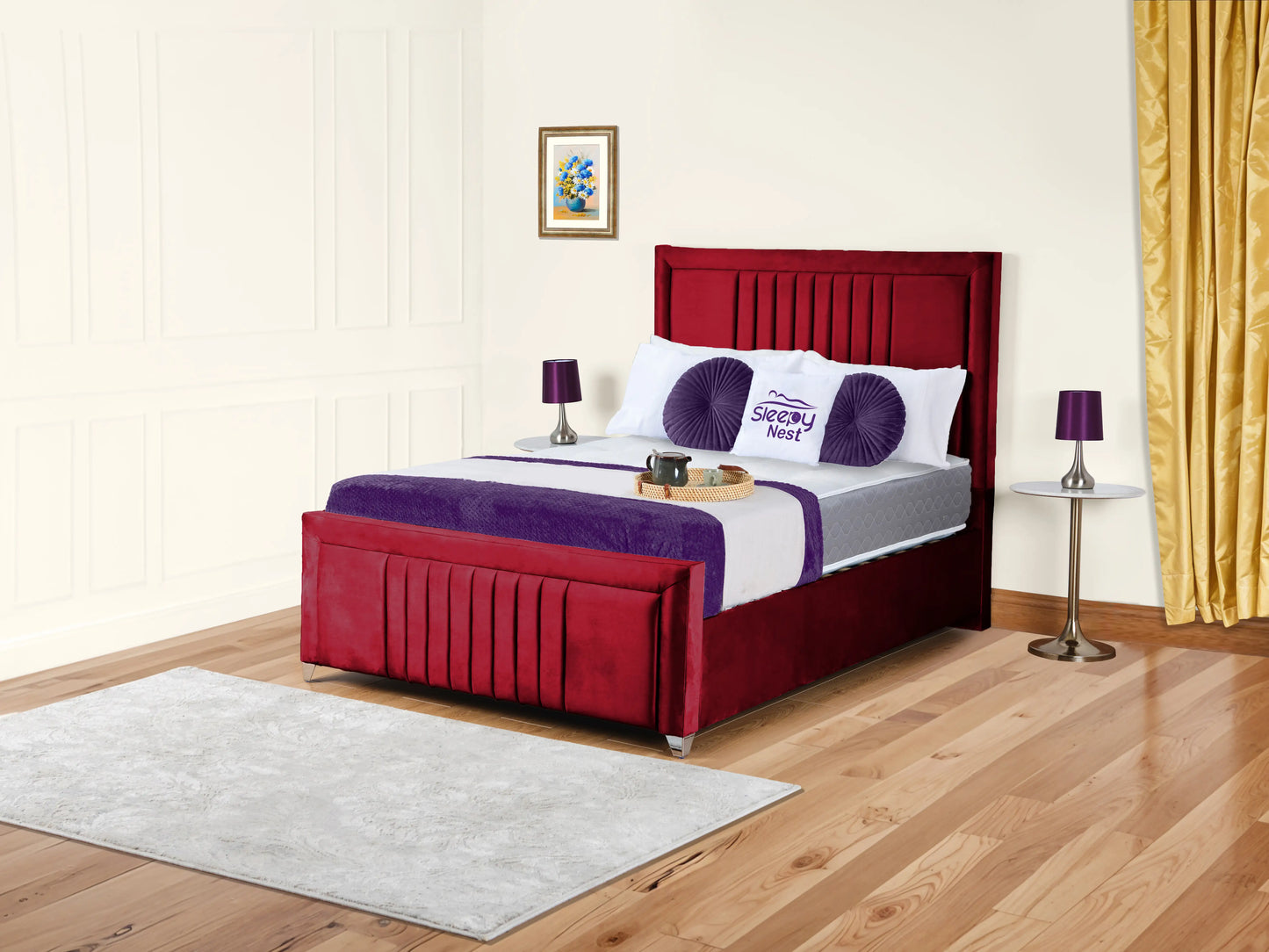 Cannas upholstered bed