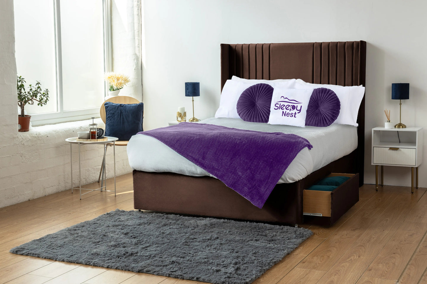 Skyline wingback Divan Bed