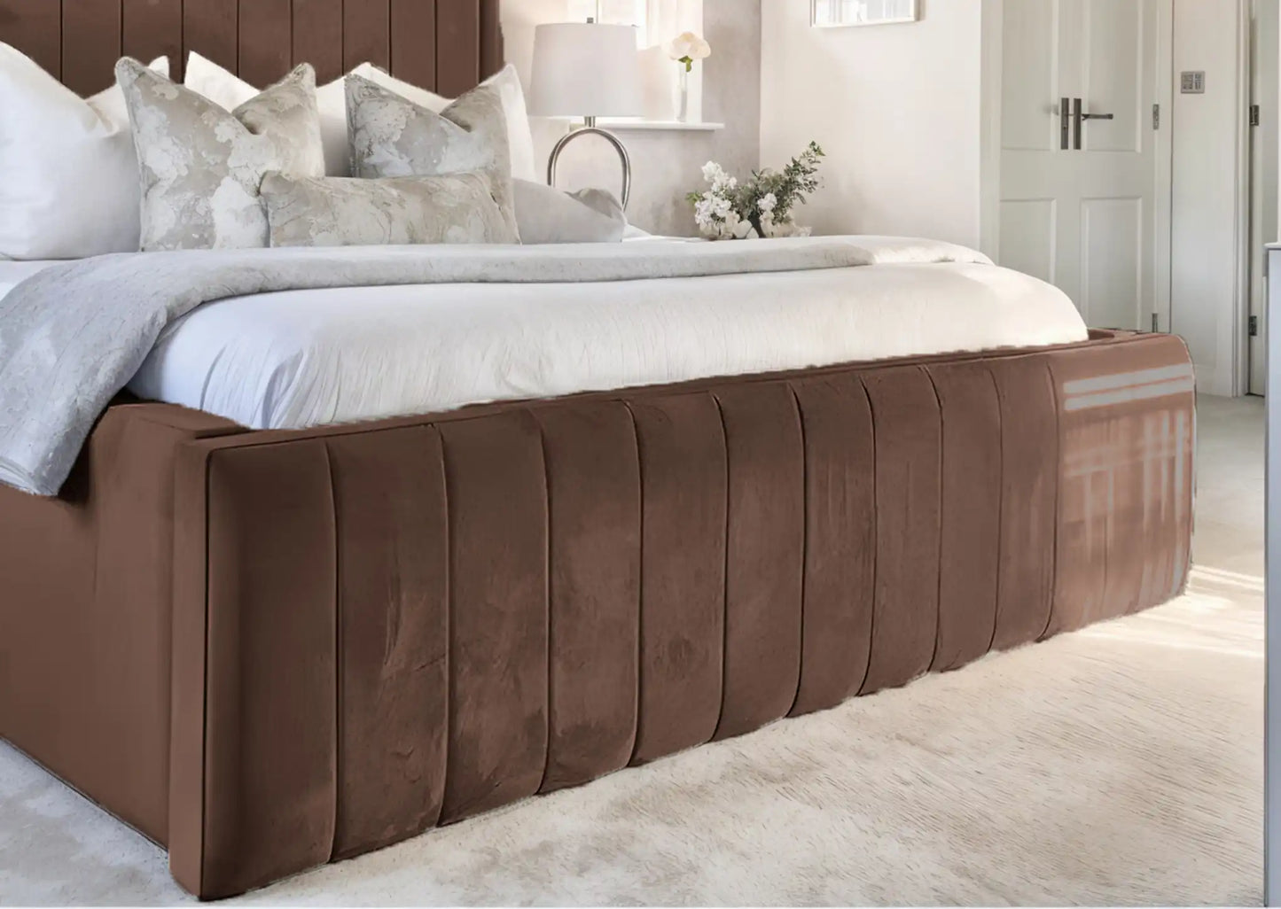 Geneva lined Upholstered Bed