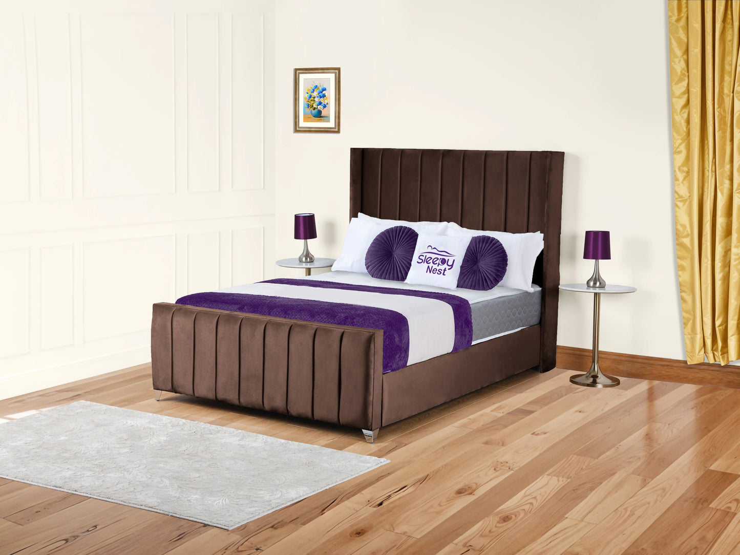 Empire Winged upholstered Bed