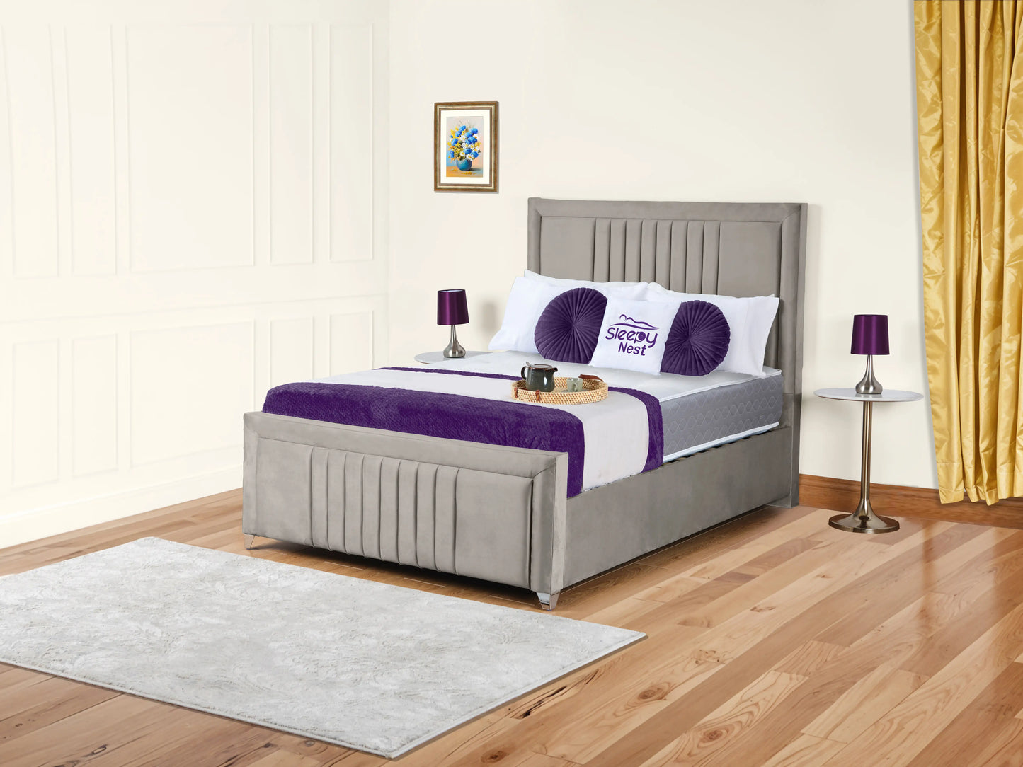 Cannas upholstered bed