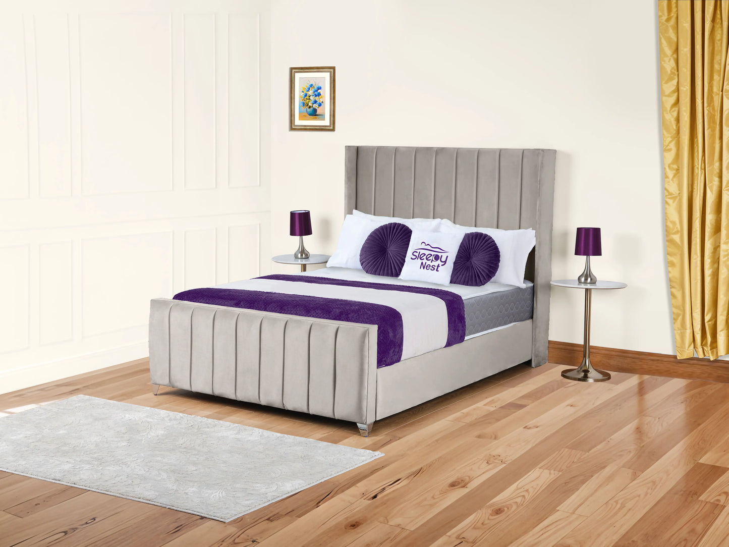 Empire Winged upholstered Bed