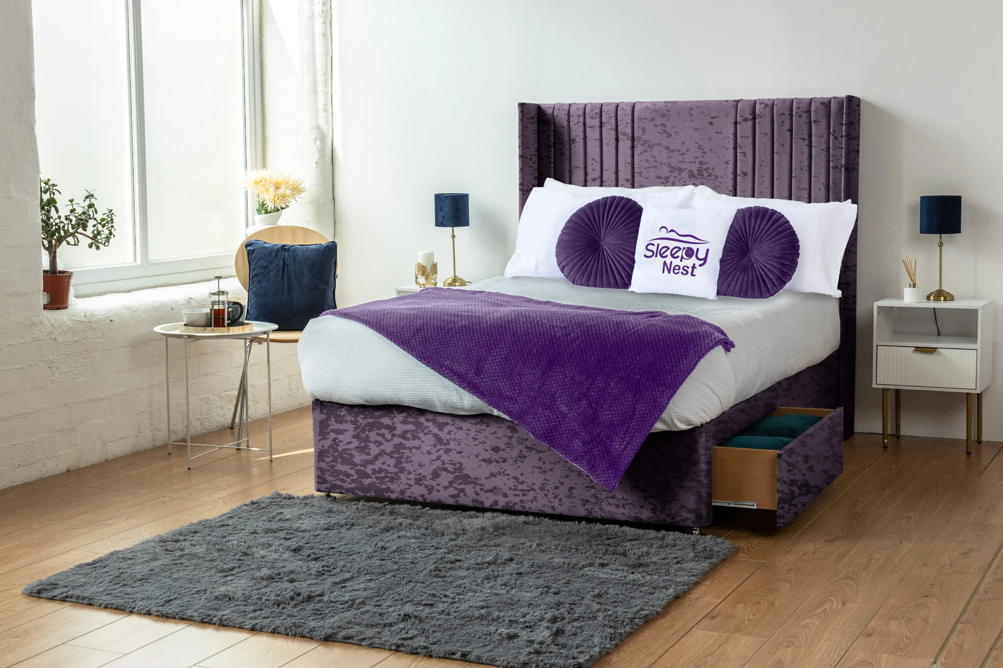 Skyline wingback Divan Bed