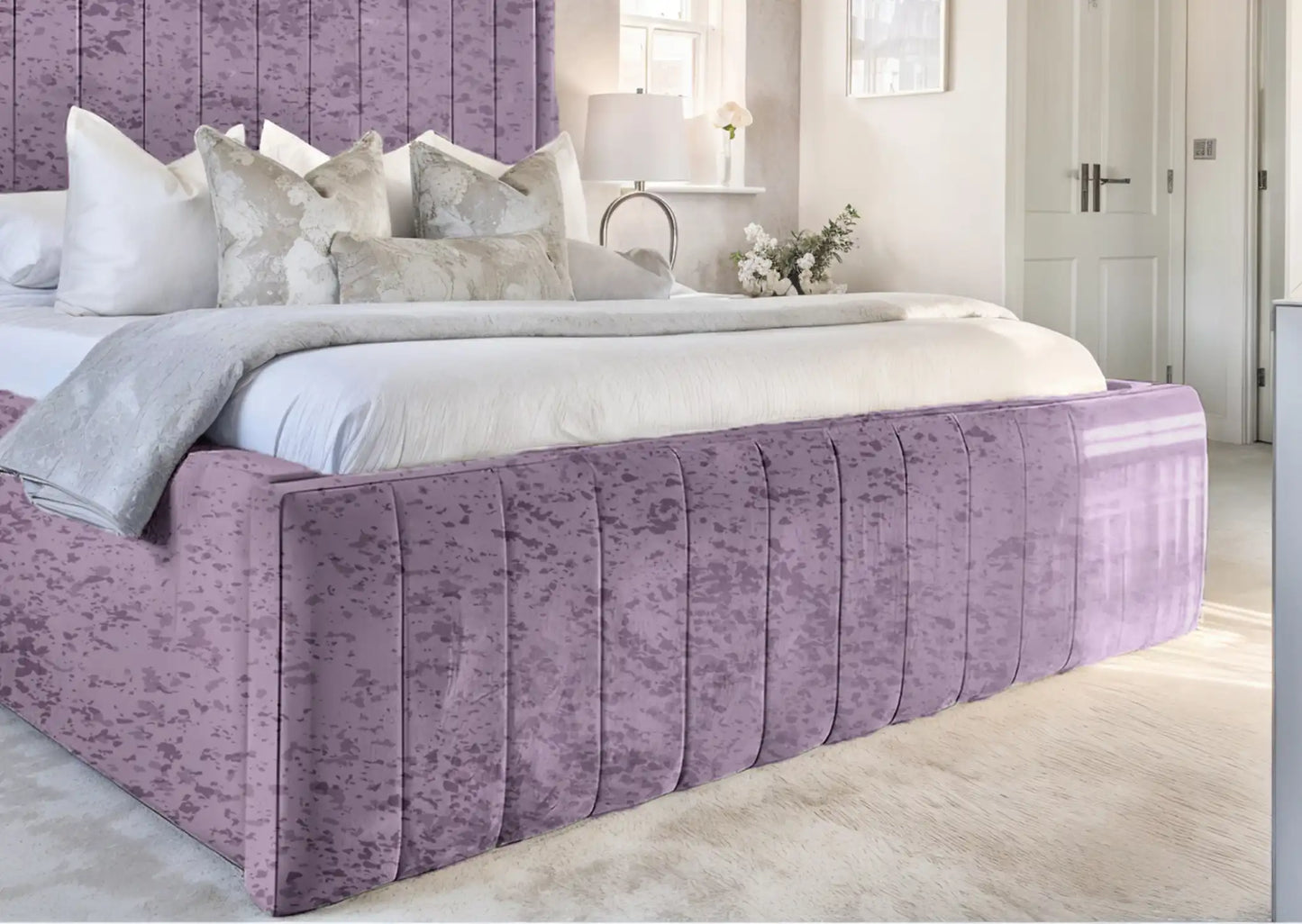 Geneva lined Upholstered Bed