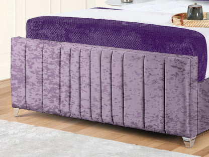 Valencia Lined Wings Upholstered Bed