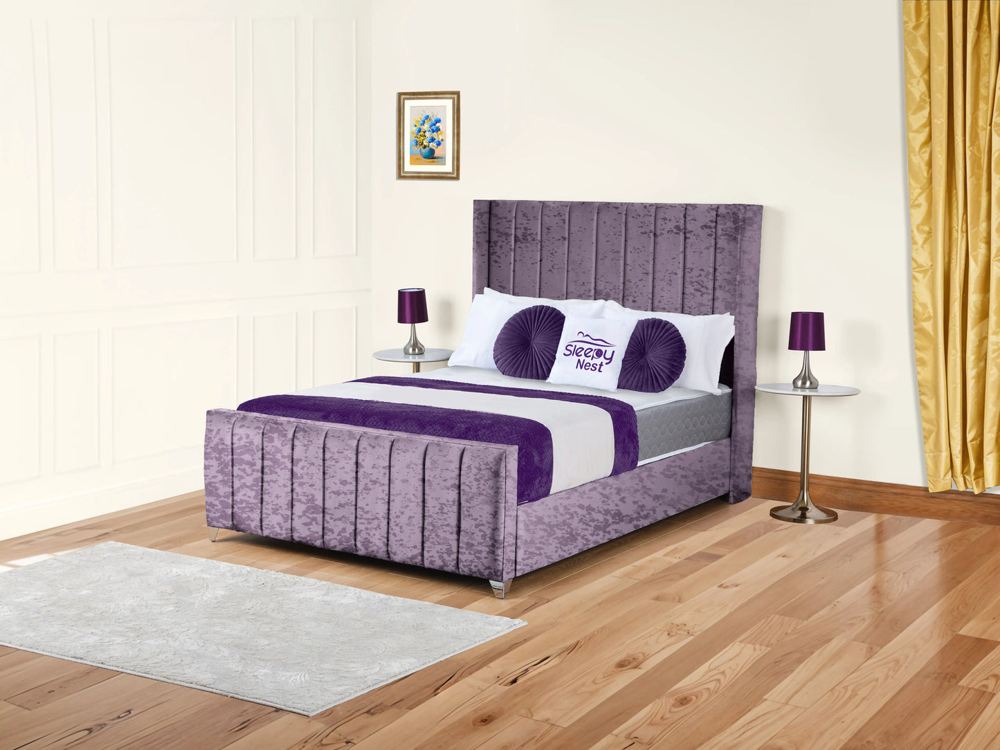 Empire Winged upholstered Bed