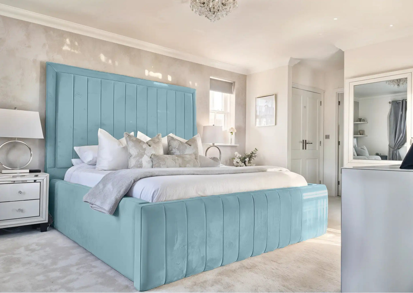 Geneva lined Upholstered Bed
