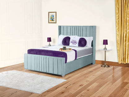 Valencia Lined Wings Upholstered Bed