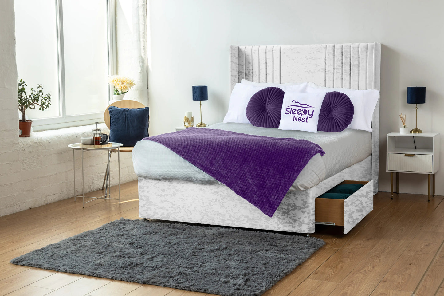 Skyline wingback Divan Bed